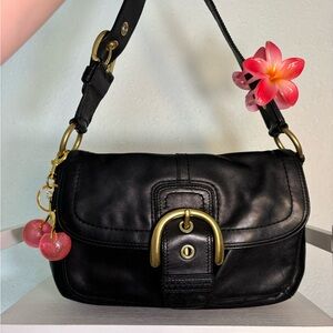 🌺 Y2k Vintage Black Coach Leather Soho 🖤